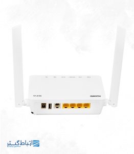 نمای پشتی مودم فیبر نوری هوآوی HS8145X6 با پورتهای گیگابیتی، تلفن و USB